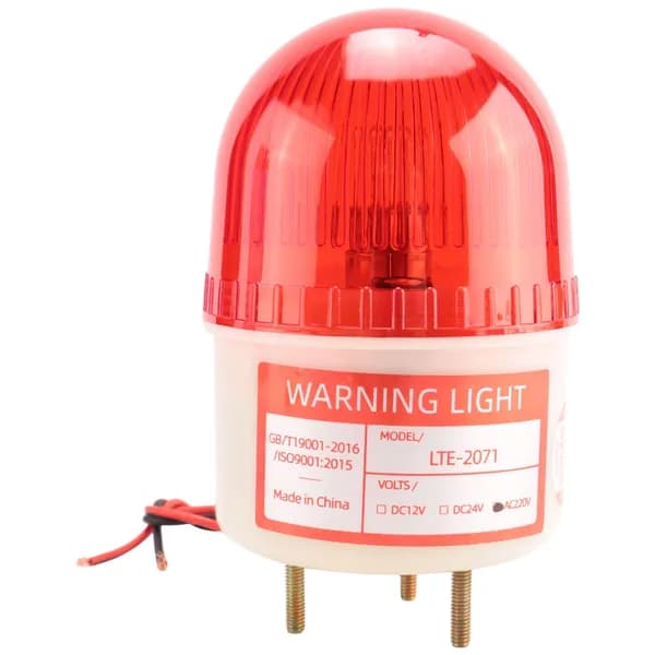 (PPAAHHM))AC 220V 15W Красный свет Промышленная сигнальная башня Вспышка Предупреждающая лампа