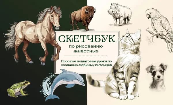 Скетчбук по рисованию животных. Простые пошаговые уроки по созданию любимых питомцев | Николаева Анна Николаевна | Электронная книга