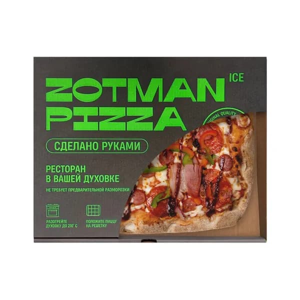 Пицца Баварская мясная 465 г, Zotman Pizza, замороженная