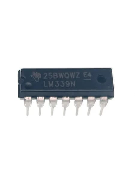 Компаратор LM339N, 4 канала, откр. коллектор, 2-36В, DIP-14, 10 шт