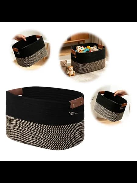 Корзинка для хранения с ручкой 15x10x9 дюймов, хлопок