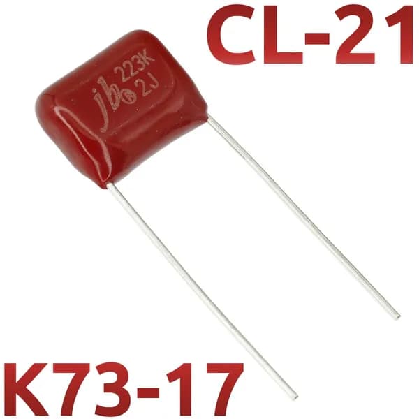 0,022мкФ 630В CL21 / К73-17 Конденсатор пленочный (1шт)