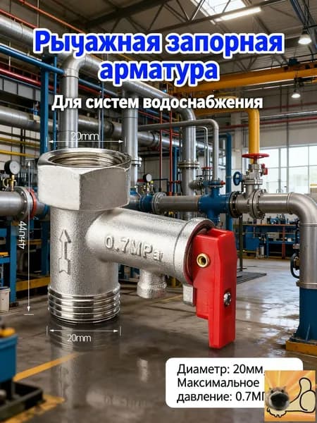 Односторонний предохранительный клапан электрического водонагревателя 1/2 0,7Мпа, 1шт