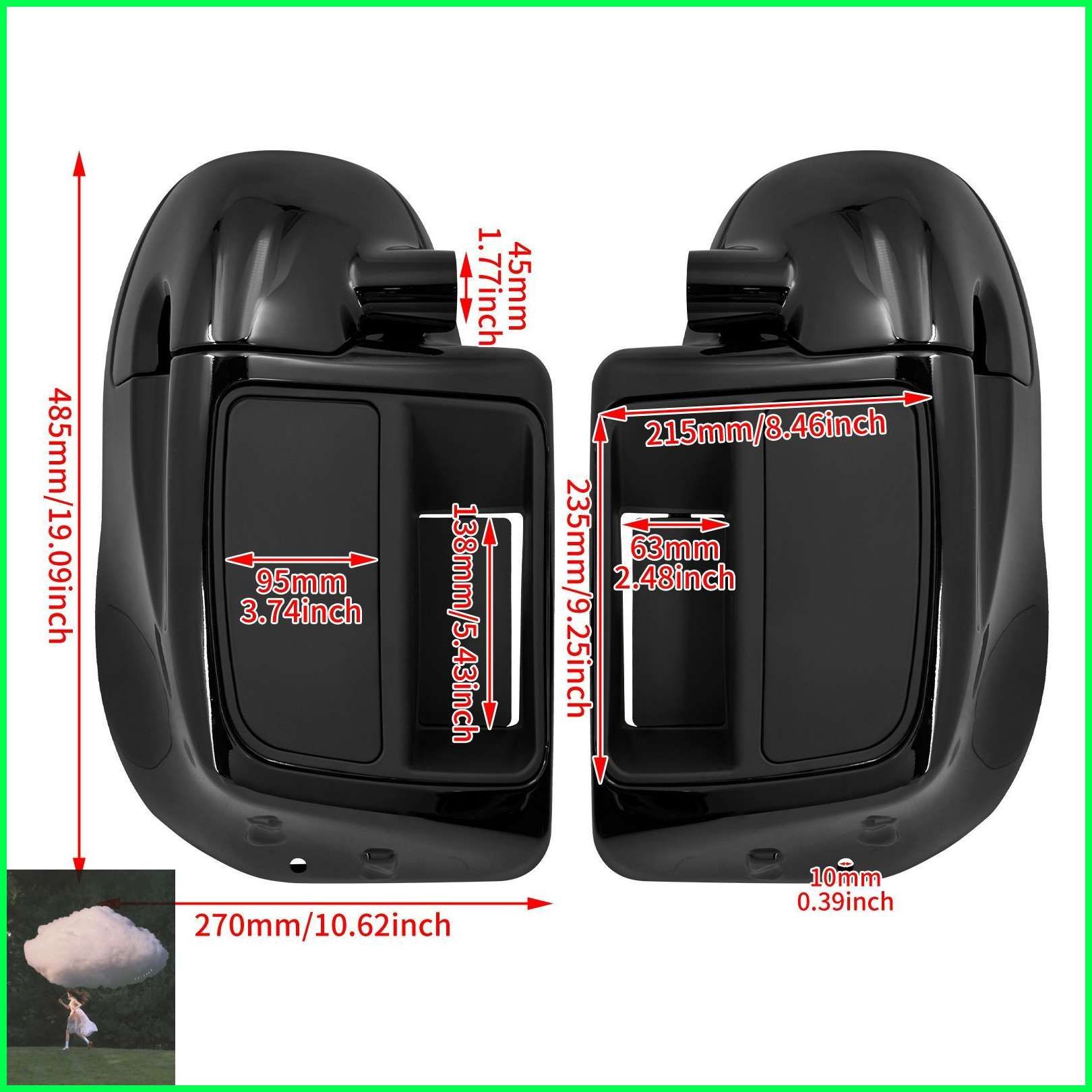 2 шт. нижнего вентиляционного обтекателя для Harley Touring Road King Street Glide 2014-2020 годов выпуска