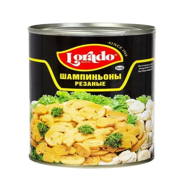 Lorado Грибы шампиньоны, резаные, 3100 мл