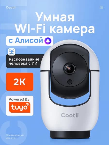 Умная камера видеонаблюдения WiFi для дома 2К с Яндекс Алисой, видеоняня (CI-IIWF219)