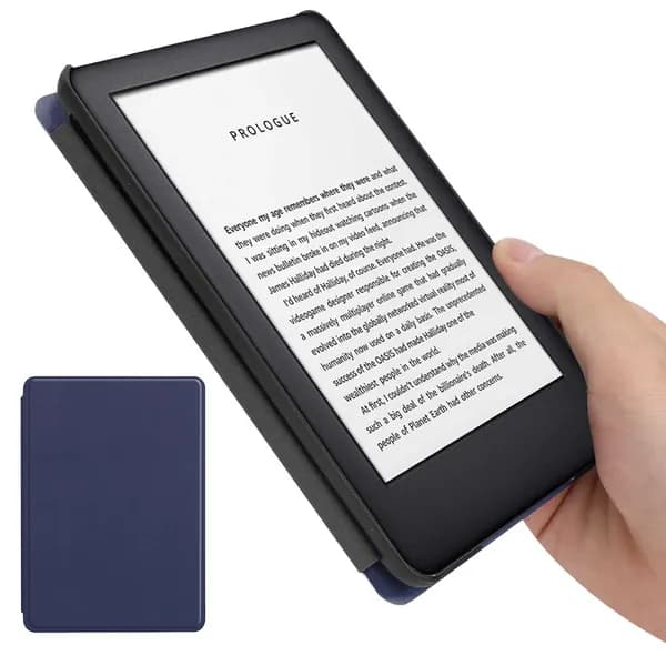 Чехол для Kindle Paperwhite 12 и Colorsoft Signature Edition (7 дюймов), глубокий синий, ПУ кожа