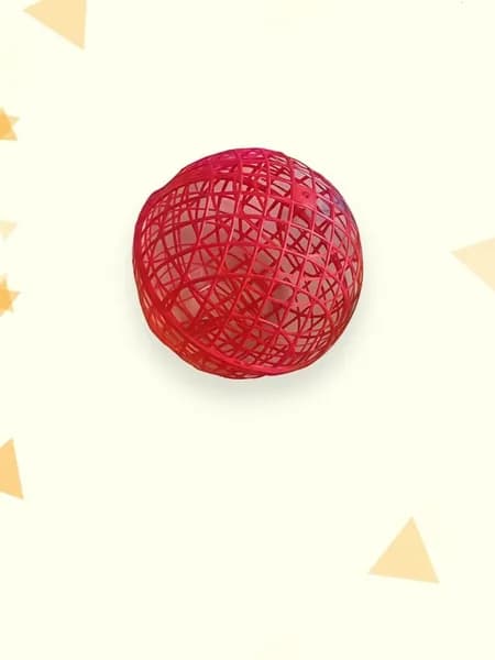 Передвижная круглая клетка для птиц и мелких животных, красный - 20cm