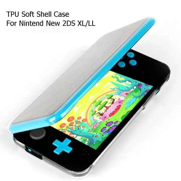 Чехол из ТПУ для Nintendo New 2DS XL, прозрачный, противоударный