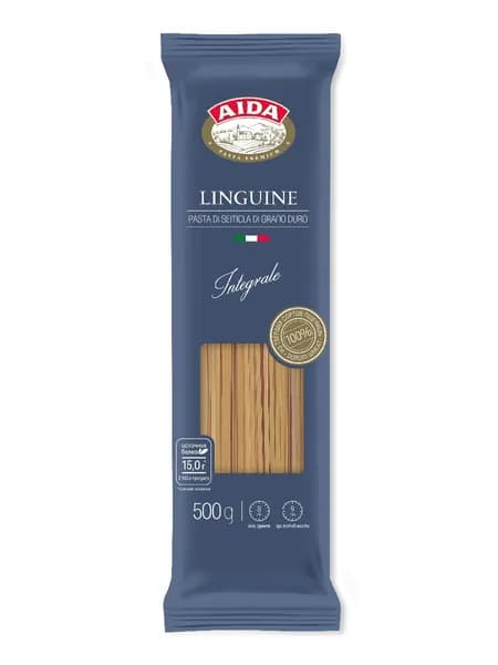 Макароны AIDA Linguine Лапша цельнозерновая 500 г