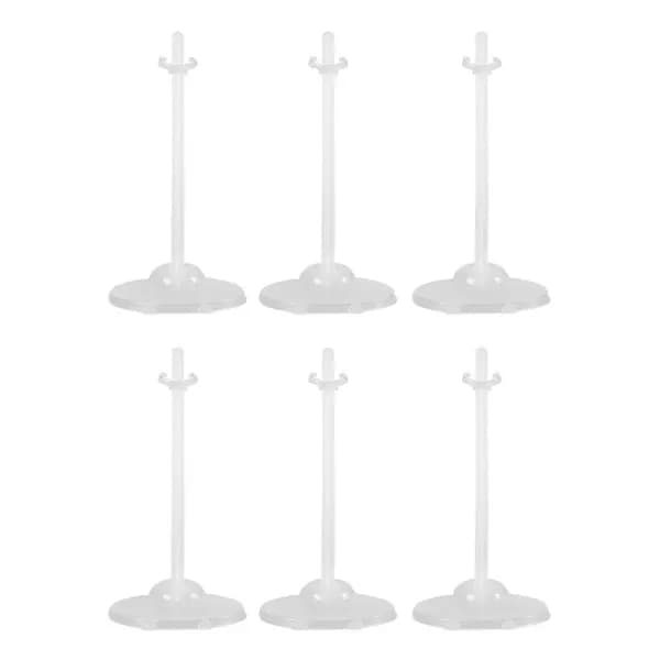 6 шт. Эта подставка для кукол и фигурок имеет вертикальную опору, обеспечивает поддержку и регулировку высоты. Подходит для различных кукол, фигурок, талисманов и игрушек.