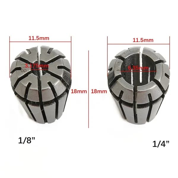 2шт ER11 1/4 "+ 1/8" Дюймовый Пружинный Цанговый Комплект Для Фрезерного Станка С ЧПУ