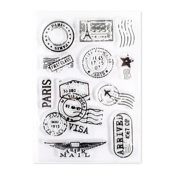 (1шт) Ретро силиконовая прозрачная печать ручной работы DIY декоративный материал-ретро почтовый штемпель