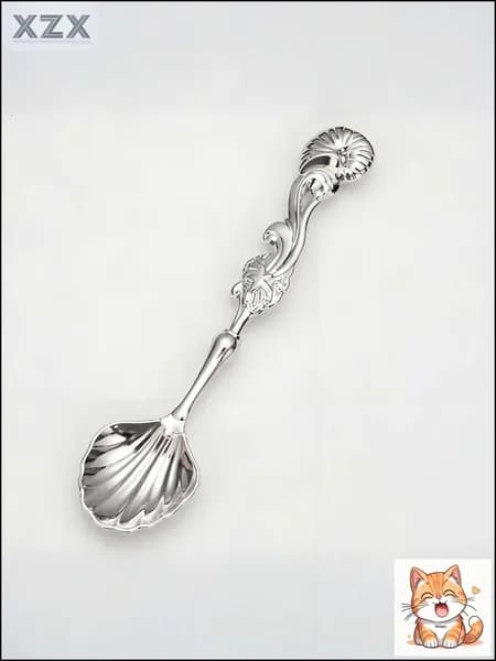 Ложка чайная серебристый, белый