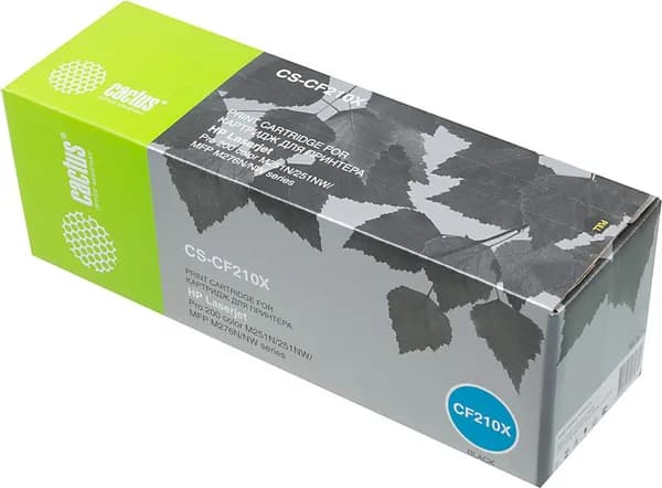 Картридж Cactus CS-CF210X CF210X черный, для HP LJ Pro M251/M276, ресурс до 2400 страниц