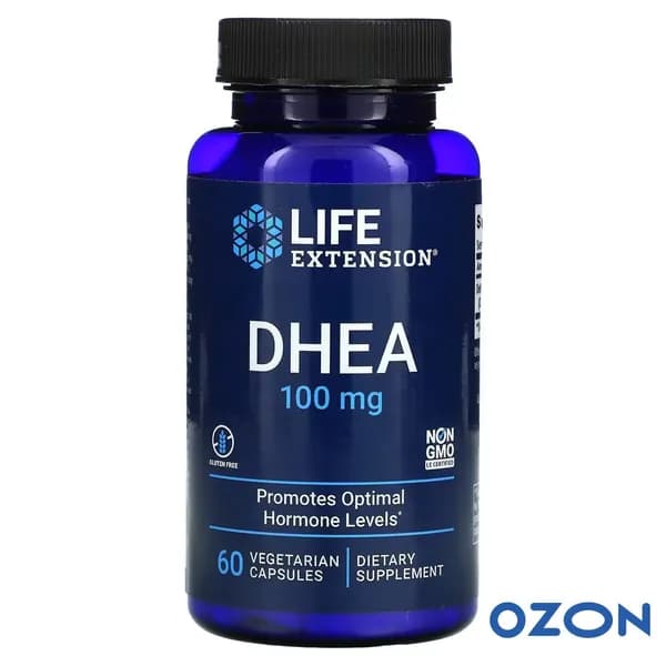 ДГЭА 100 мг (дегидроэпиандростерон) Life Extension DHEA 100mg 60 капсул