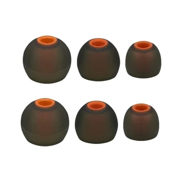 Силиконовые насадки для наушников JBL T110BT T380 - черные, 1 комплект из 6 штук