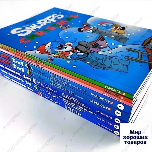 8 Английских детских цветных комиксов "Смурфики" 1-15 The Smurfs