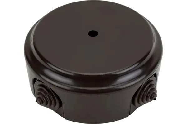 Коробка монтажная КМ-447, Ретро, черная, 109х109х45 с сальниками
