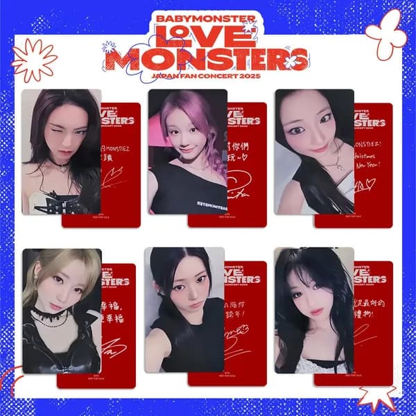 Карточки BABYMONSTER альбом карты FAN CONCERT Коллекционная карточка 5.4*8.6cm 6 шт