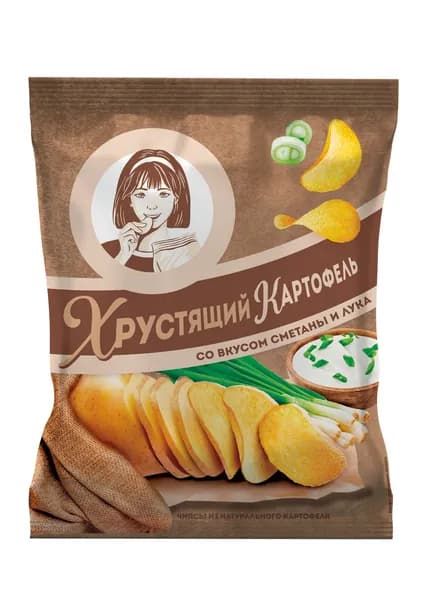 Чипсы картофельные Хрустящий картофель сметана и лук 70 г