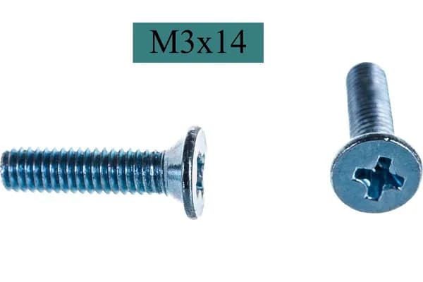 Винт Потайной M3x14 DIN 965, 20 шт.