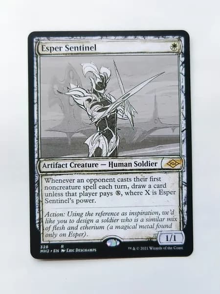 Портативные карты MTG Настройка и прокси Высокое качество без фольги Эспер Сентинель 328