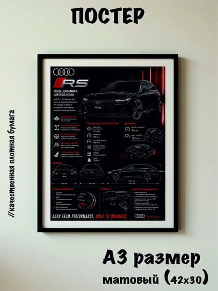 Постер А3. Audi RS6