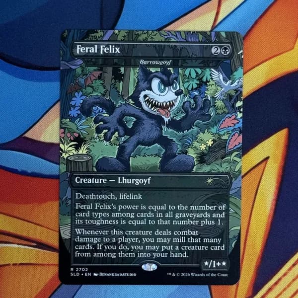 Кастомные прокси-карты высокого качества, MTG PROXY CARDS фойловые карты не, стандартный размер Feral Felix SLD #2702