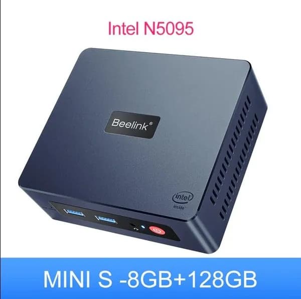 Мини-ПКRAM 8 ГБ, SSD 128 ГБ, ), серый