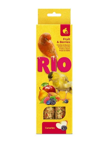 RIO Лакомство для канареек С фруктами и ягодами, 2 шт * 40 г в уп