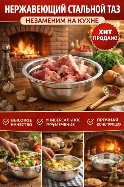 Миска 1000 мл серебристый, 1 шт