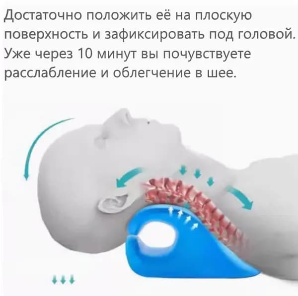 Релаксанты для шеи и плеч используются при болях и остеоартрите.Подголовник, синий.