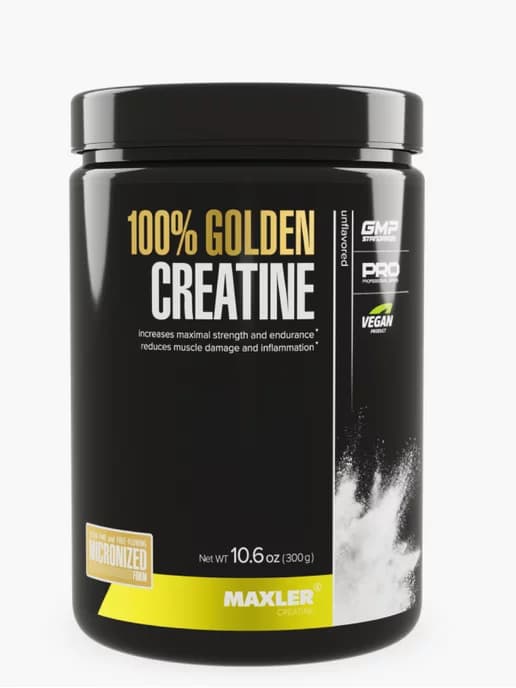 100% Golden Creatine Креатин моногидрат порошок макслер 300г