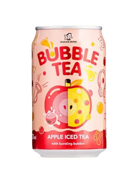 Madam Hong Холодный зеленый чай Bubble tea со вкусом манго, 320 мл