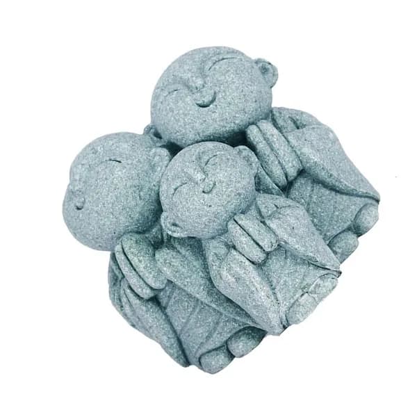 Миниатюрная скульптура монаха из песчаника, статуя для медитации, декор для дома, офиса и аквариумов, - C