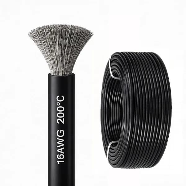 Силиконовый медный провод 16 AWG чёрный 1 метр