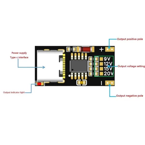 (E T O X) 1 Шт PD//// Type-C Доска-Приманка Ускорительный Модуль USB-C