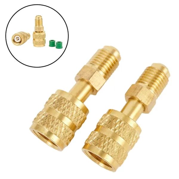 Адаптер кондиционера R410a 5/16" SAE на 1/4" SAE, латунь, 2 шт.