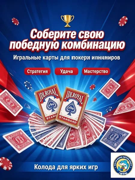 Покер мотоцикл, красная колода