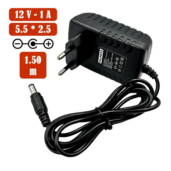 Адаптер питания/блок питания PALMEXX 12V 1A HCH013, 12V-1A, 5.5х2.5, 1.5 метра