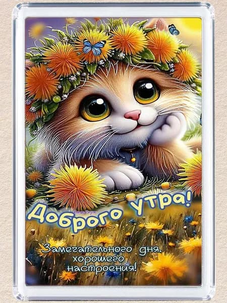 Магнит на холодильник "Котик мечтатель"