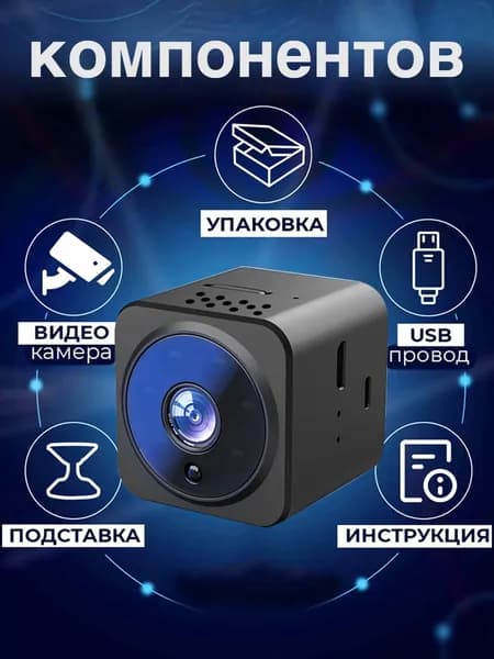 камера видеонаблюдения wifi для дома мини камера, 1080P Full HD, 2-сторонняя голосовая связь