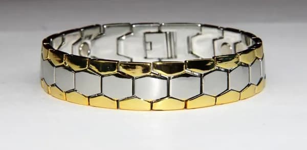 Магнитный металлический браслет мужской ММБ07 BIOMAG - БИОМАГ - BIOMAGNETIC