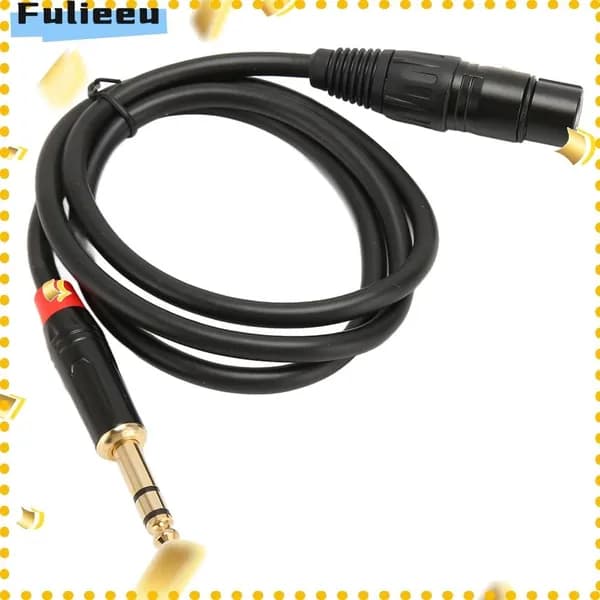 Кабель XLR Female to TRS 1м, высококачественный, для звукозаписи и живых выступлений