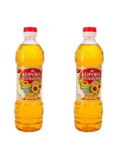Корона Изобилия Масло подсолнечное нерафинированное, 500 мл, 2 шт.