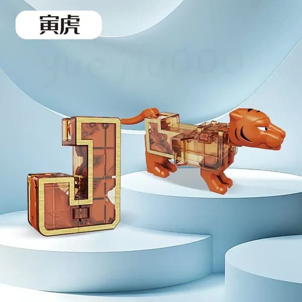 Игрушка-трансформер с цифрами 0-9, комбинируемый робот для сборки