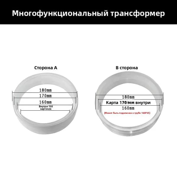 Редуктор дымовой трубы обратного клапана вытяжки