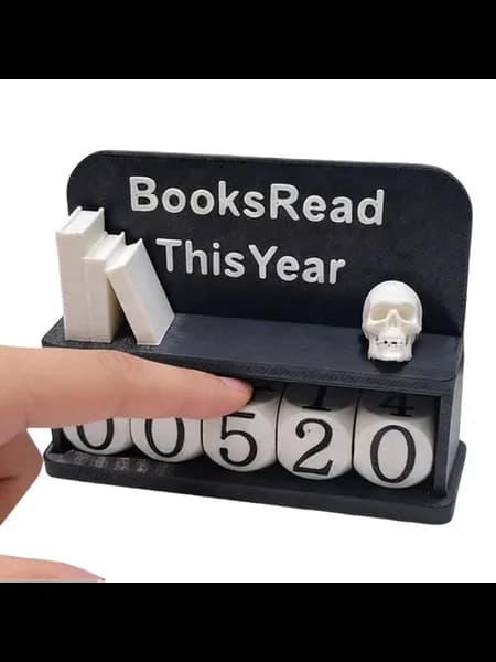 Органайзер для учета книг, 3D-печать, черный, цель по чтению