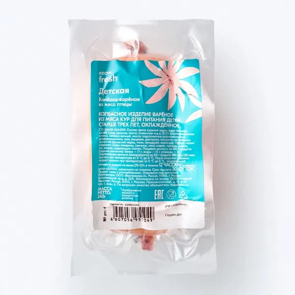 Колбаса детская из мяса птицы Ozon fresh, 240 г